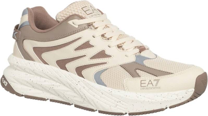 Emporio Armani EA7 Multikleur Vetersneakers Beige Heren