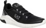 Emporio Armani EA7 Zwarte Sneakers Ronde Neus Rubberen Zool Black Heren - Thumbnail 4