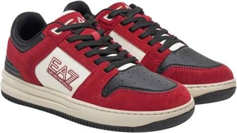 Emporio Armani EA7 Rode Sneakers Stijlvol en Trendy Ontwerp Red Heren