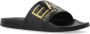 Ea7 Emporio Armani Teenslippers Visibility Logo Slides Shiny Black Gold - Thumbnail 9