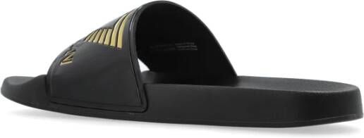 Emporio Armani EA7 Rubberen slides Black Heren