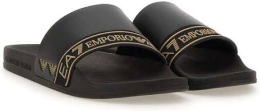 Emporio Armani EA7 Sliders Zwart Heren