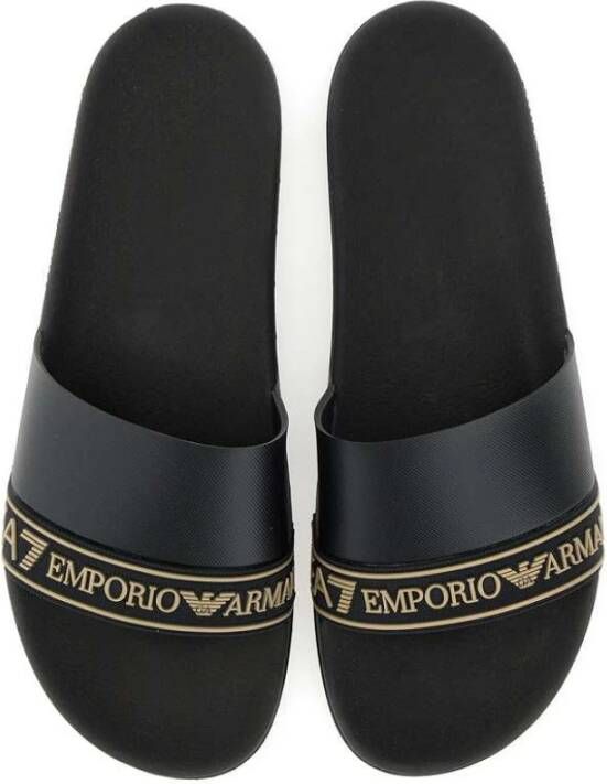 Emporio Armani EA7 Sliders Zwart Heren