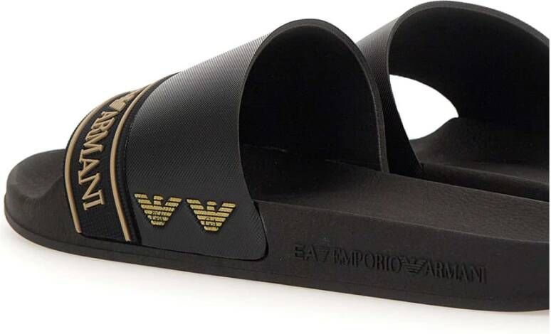 Emporio Armani EA7 Sliders Zwart Heren