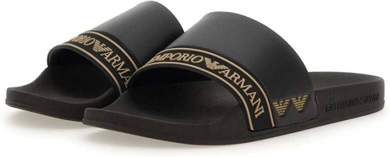 Emporio Armani EA7 Sliders Zwart Heren