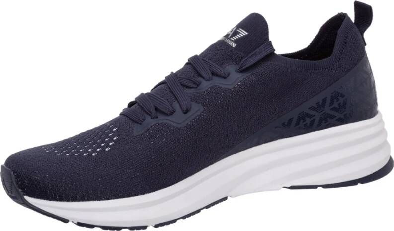 Emporio Armani EA7 Stijlvolle Veterschoenen voor Mannen Blue Heren