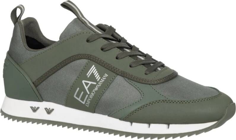 Emporio Armani EA7 Stijlvolle Heren Veterschoenen Sneakers Green Heren