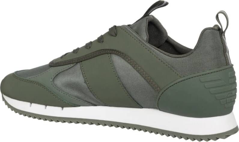 Emporio Armani EA7 Stijlvolle Heren Veterschoenen Sneakers Green Heren