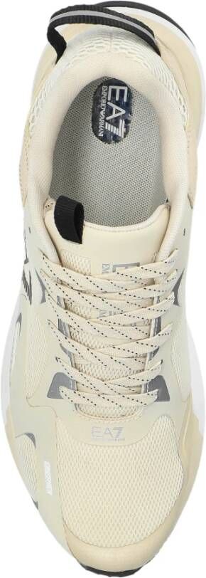 Emporio Armani EA7 Sneakers met logo Beige Dames