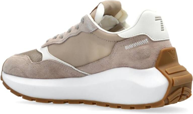 Emporio Armani EA7 Sneakers met logo Beige Dames