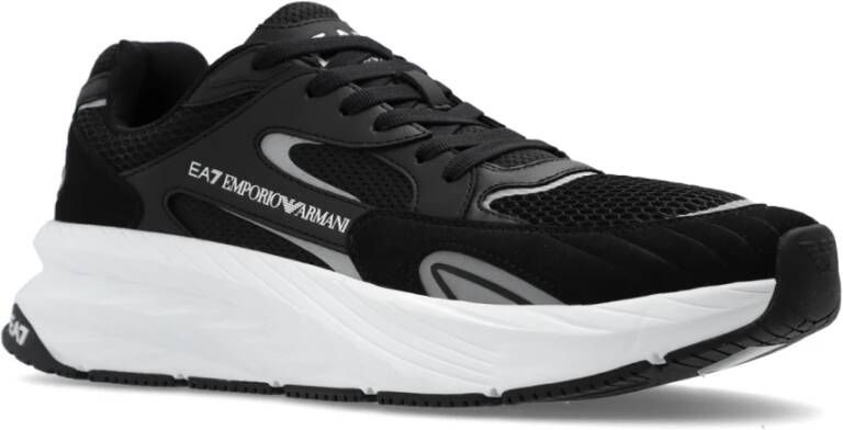 Emporio Armani EA7 Sneakers met logo Black Heren