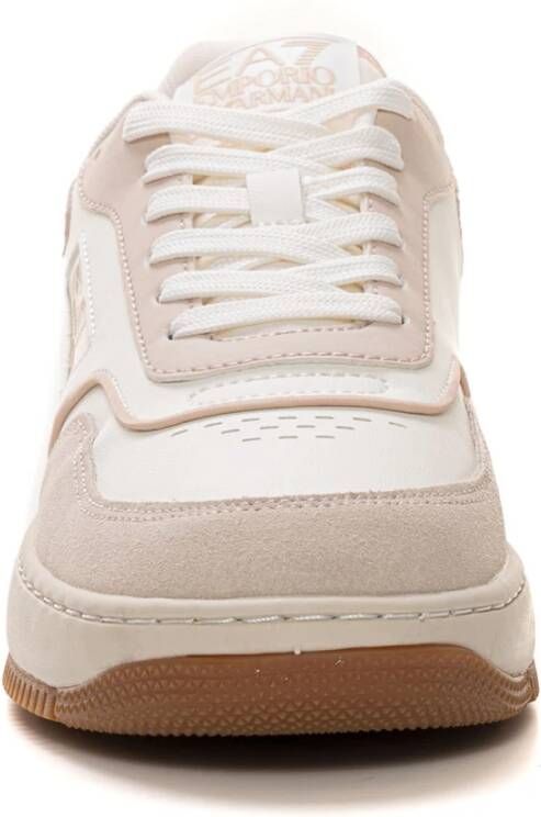 Emporio Armani EA7 Sneakers met veters en contrastdetails Beige Dames