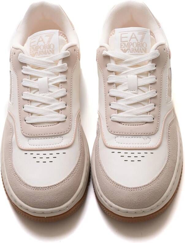 Emporio Armani EA7 Sneakers met veters en contrastdetails Beige Dames