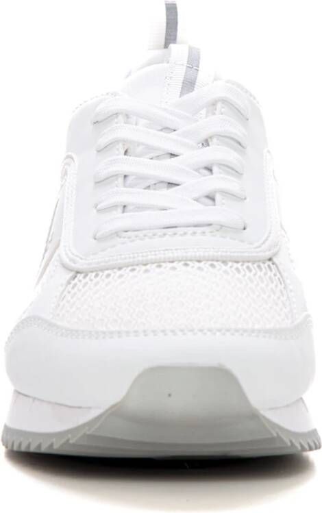 Emporio Armani EA7 Sneakers met veters en zijlogo White Heren