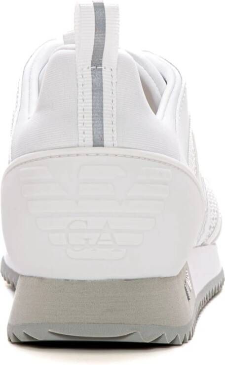 Emporio Armani EA7 Sneakers met veters en zijlogo White Heren