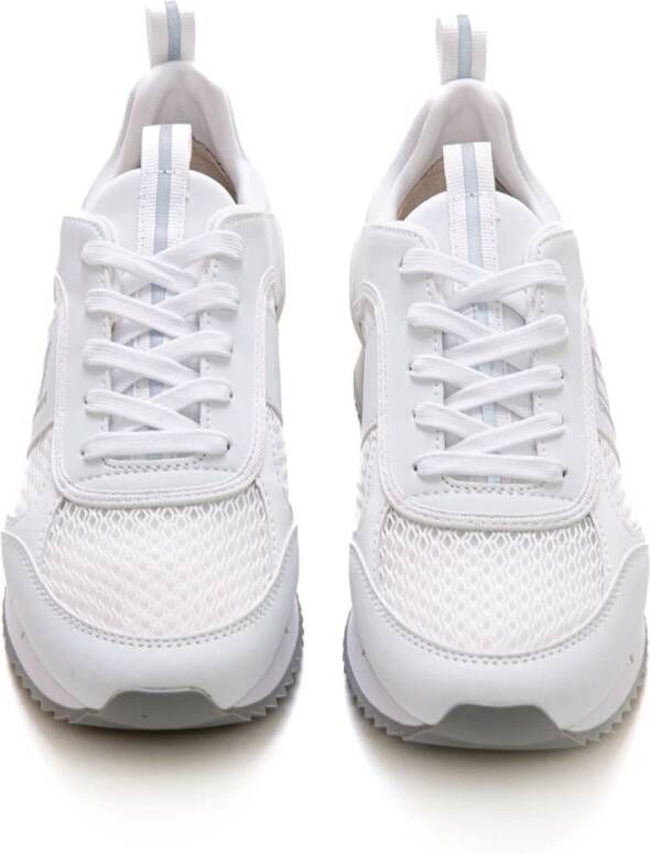 Emporio Armani EA7 Sneakers met veters en zijlogo White Heren