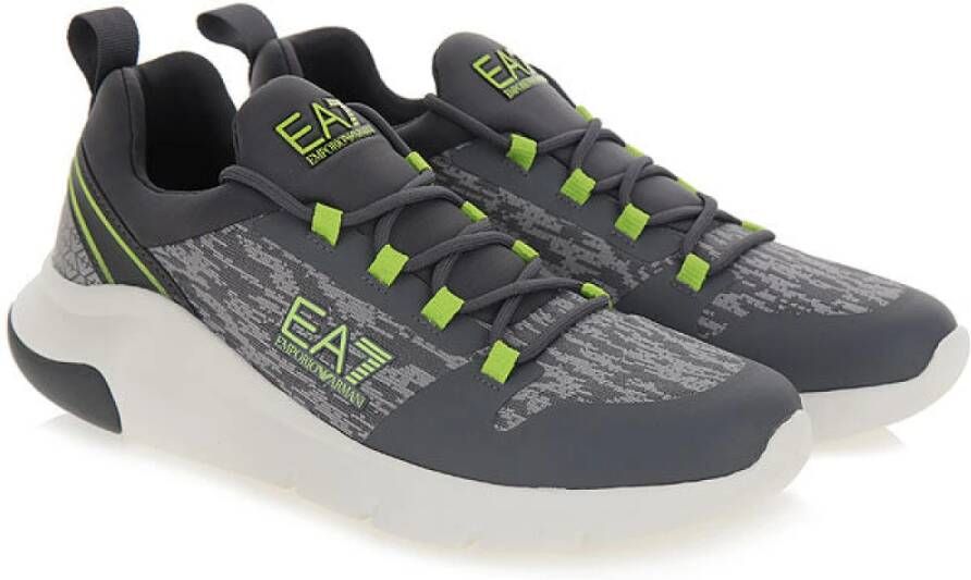 Emporio Armani EA7 Iron Gate Sneakers Ronde Neus Vetersluiting Gray Heren