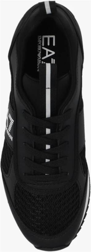 Emporio Armani EA7 Sneakers met logo Zwart Dames