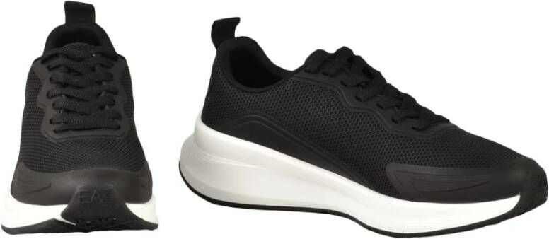 Emporio Armani EA7 Sportieve Rubberen Sneakers Black Dames