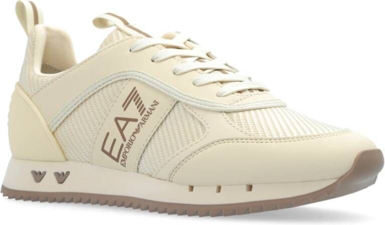 Emporio Armani EA7 Sportschoenen met logo Beige Dames