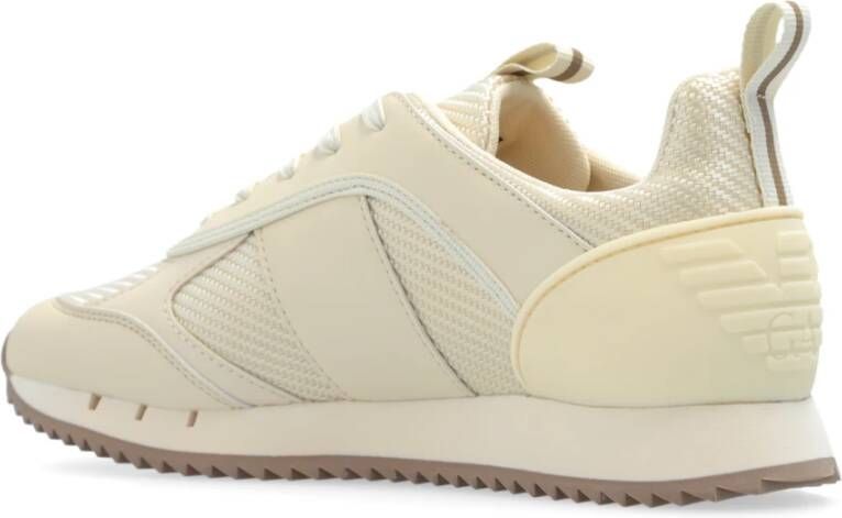 Emporio Armani EA7 Sportschoenen met logo Beige Dames