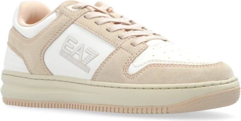 Emporio Armani EA7 Sportschoenen met logo Beige Dames