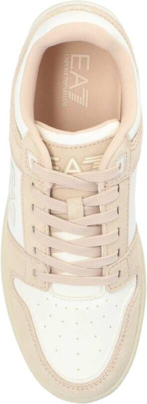 Emporio Armani EA7 Sportschoenen met logo Beige Dames