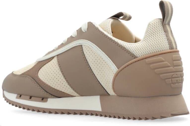 Emporio Armani EA7 Sportschoenen met logo Beige Dames