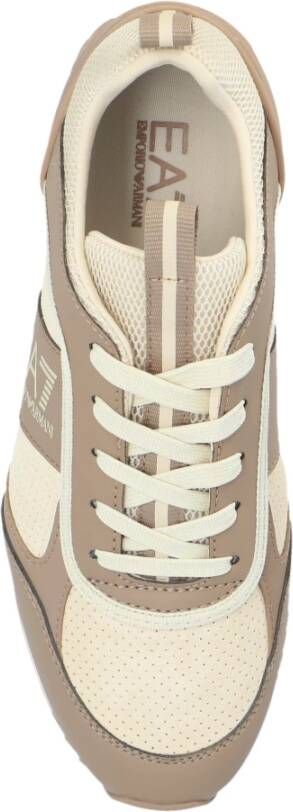 Emporio Armani EA7 Sportschoenen met logo Beige Dames