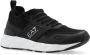 Emporio Armani EA7 Zwarte Sneakers Textuurafwerking Paneelontwerp Black Dames - Thumbnail 4