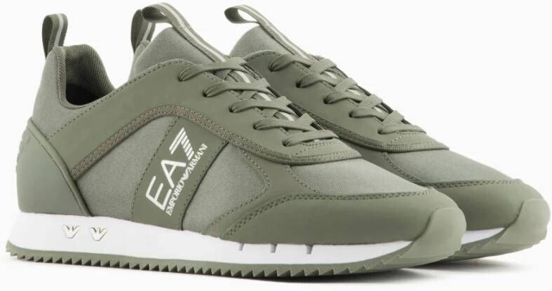 Emporio Armani EA7 Stijlvolle Heren Sneakers Hoge Kwaliteit Green Heren