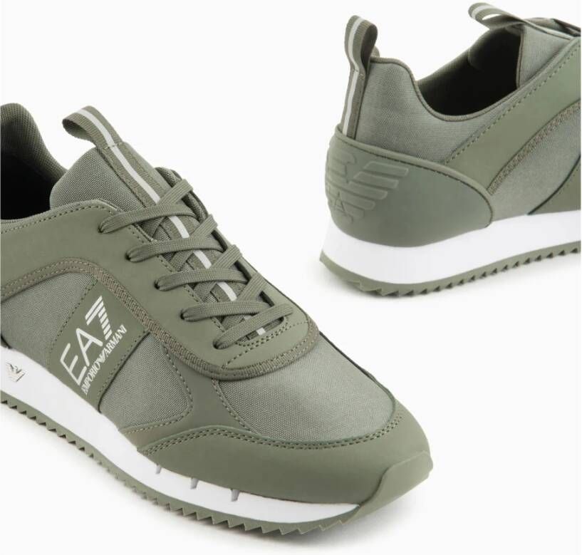 Emporio Armani EA7 Stijlvolle Heren Sneakers Hoge Kwaliteit Green Heren