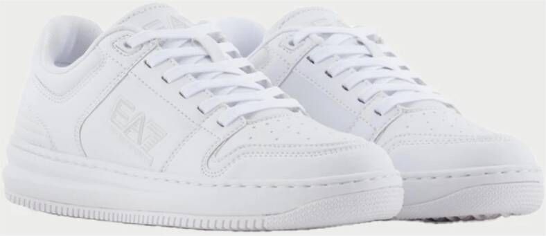 Emporio Armani EA7 Witte Sneakers Eco Leer Unisex White Heren