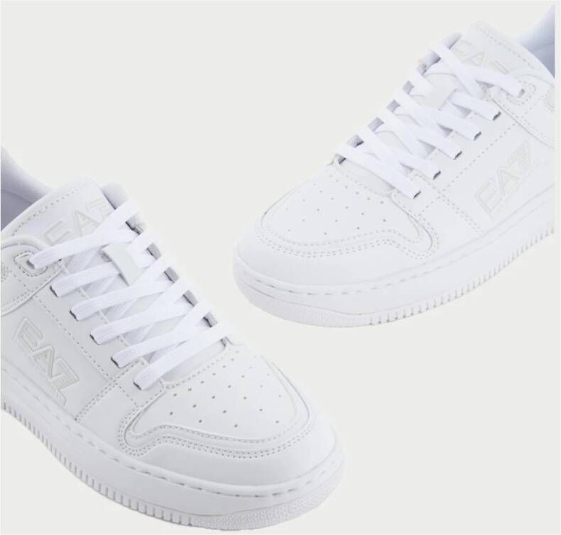 Emporio Armani EA7 Witte Sneakers Eco Leer Unisex White Heren