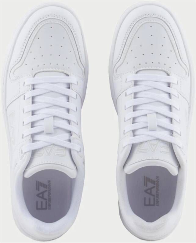 Emporio Armani EA7 Witte Sneakers Eco Leer Unisex White Heren