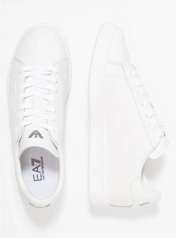 Emporio Armani EA7 Witte Sneakers met Basic Logo White Heren