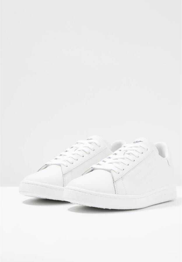 Emporio Armani EA7 Witte Sneakers met Basic Logo White Heren