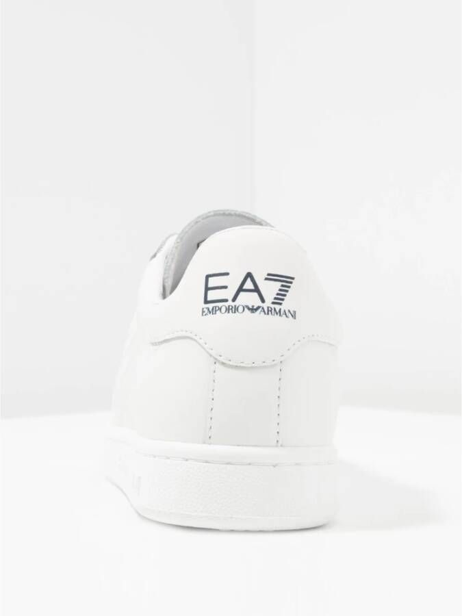 Emporio Armani EA7 Witte Sneakers met Basic Logo White Heren