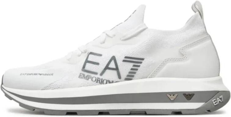 Emporio Armani EA7 Witte Sneakers met Zijlogo White Heren