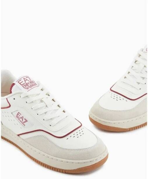 Emporio Armani EA7 Witte Sneakers voor Heren Stijlvol Model White Heren