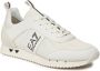 Emporio Armani EA7 Witte textiel en PU leren sneakers White Heren - Thumbnail 3