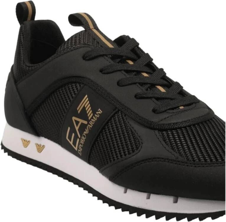 Emporio Armani EA7 Zwarte Casual Textiel Sneakers Black Heren