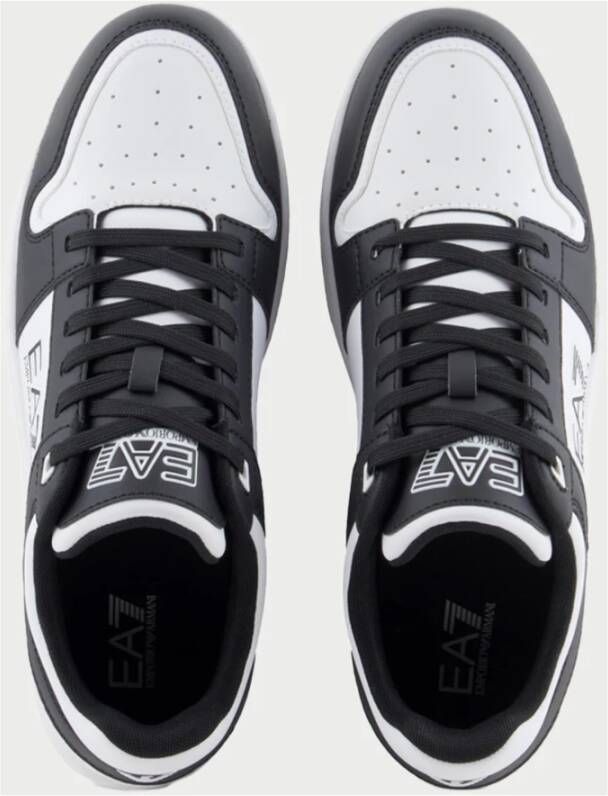 Emporio Armani EA7 Zwarte Sneakers Eco Leer Logo Black Heren