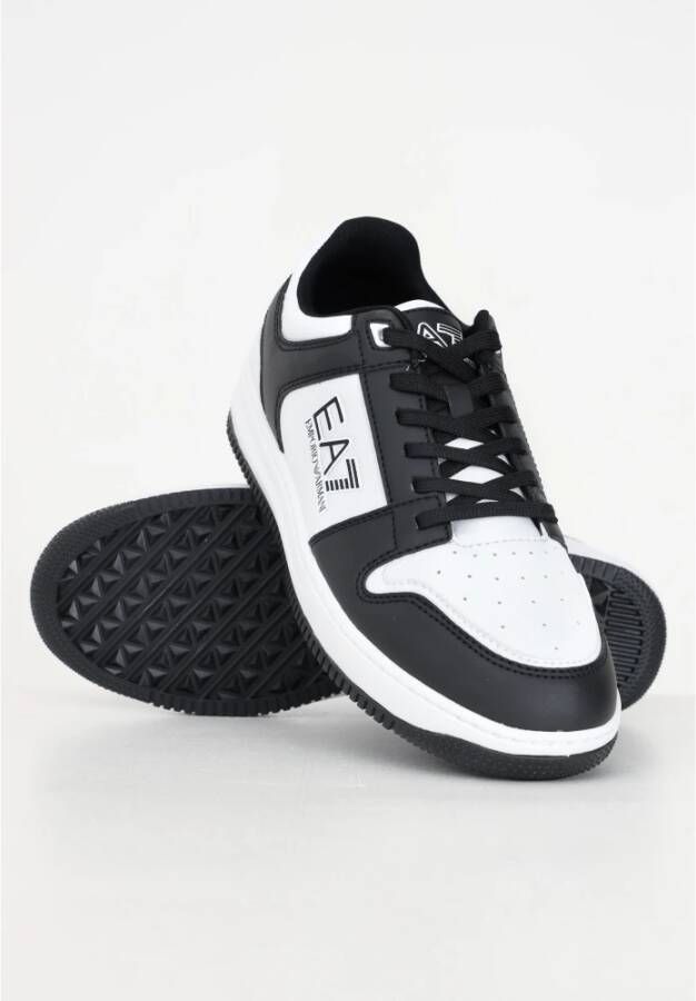 Emporio Armani EA7 Zwarte Sneakers met Logodetail Black Heren