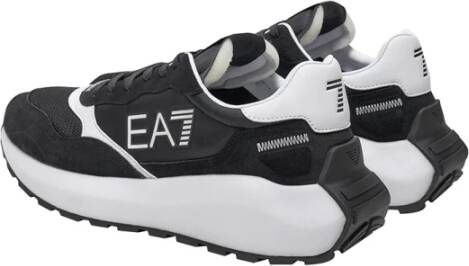 Emporio Armani EA7 Zwarte Sneakers Stijlvol Comfortabel Modern Look Black Heren