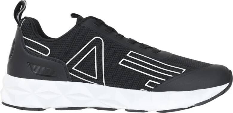 Emporio Armani EA7 Zwarte Sneakers voor Mannen Black Heren