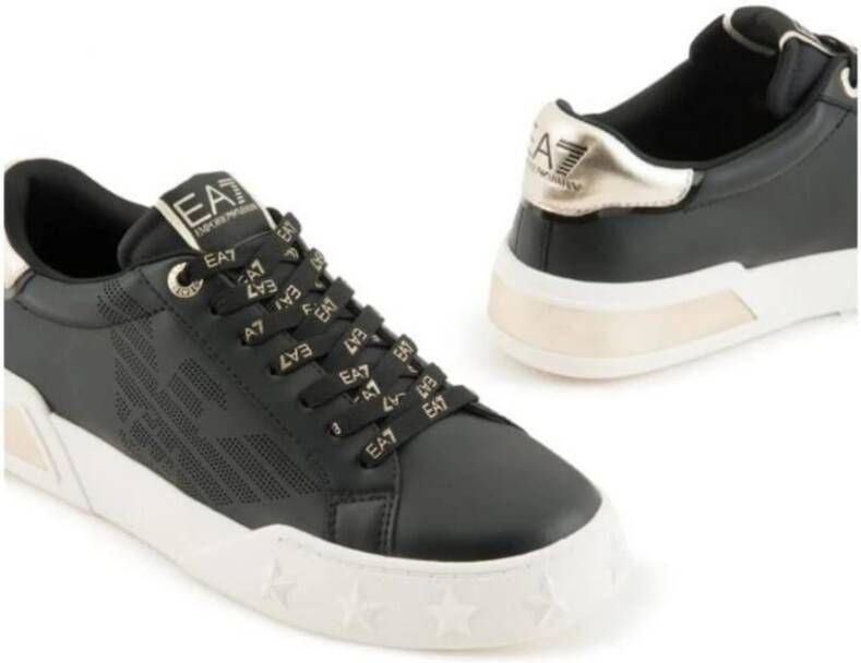 Emporio Armani EA7 Zwarte Sportieve Damessneakers Black Dames