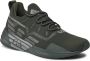 Emporio Armani EA7 Zwarte sportieve sneakers met rubberen zool Black Heren - Thumbnail 7