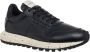 Emporio Armani Eenvoudige Vetersneakers Blue Heren - Thumbnail 3