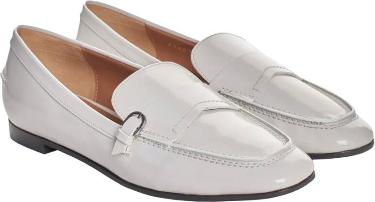 Emporio Armani Lakleren dames loafers White Dames